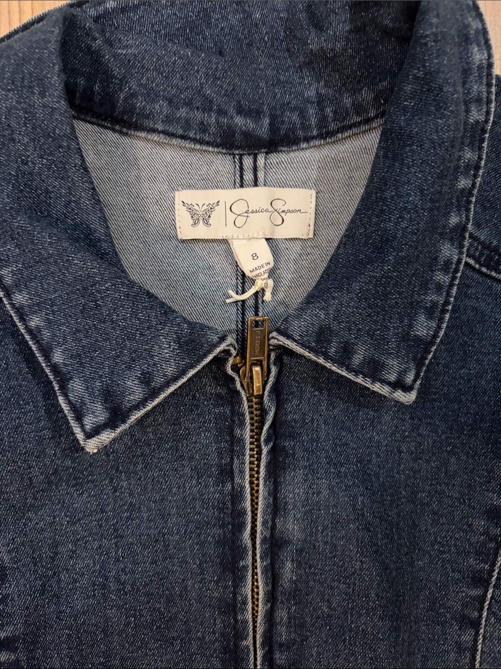 Jessica Simpson Dark Blue Denim jumpsuit - Picture 2 of 3